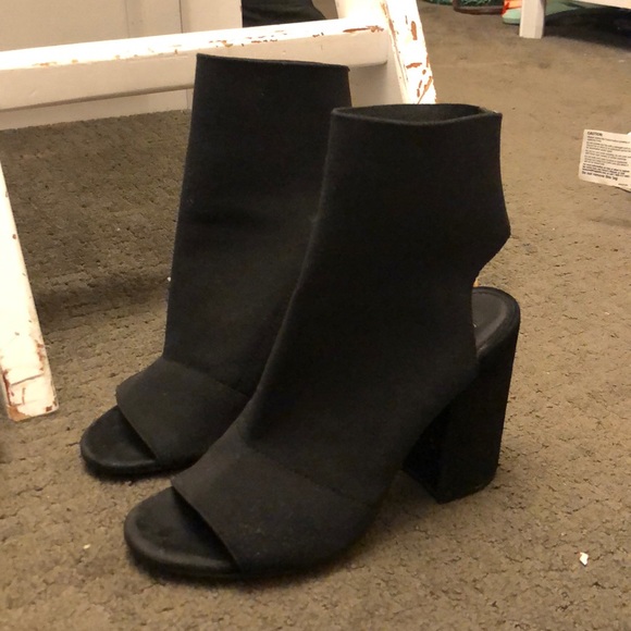 open toe sock bootie